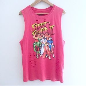 Street Fighter II Distressed Graphic Muscle Tank